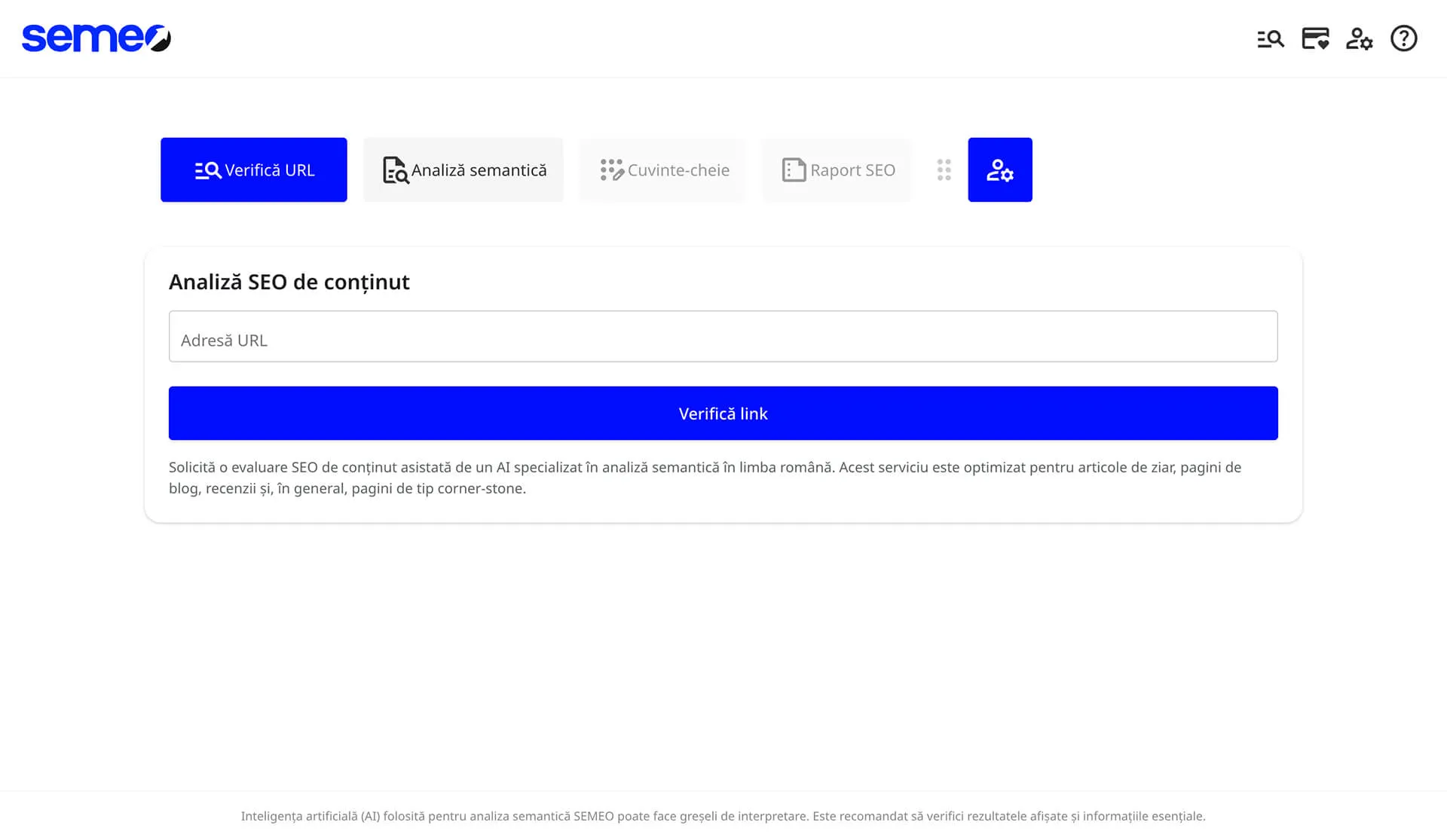 Analiză SEO de conținut - Verifică un link